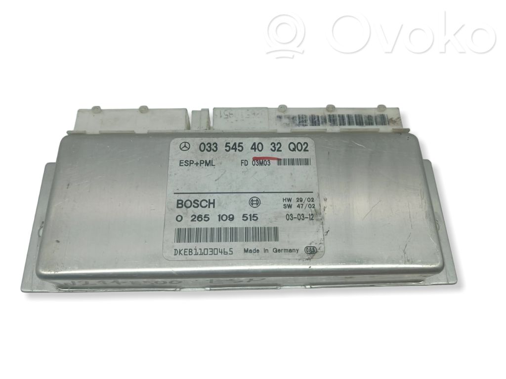 ESP (stability system) control unit   0335454032,0265109515,DKEB11030465