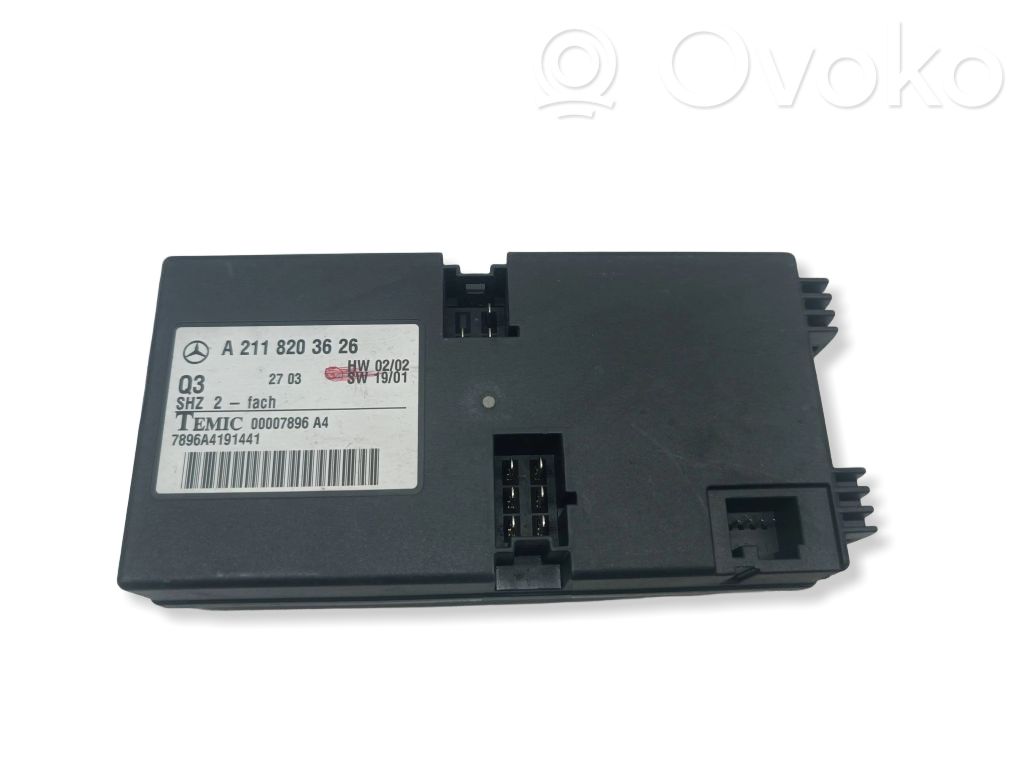 Module de commande de siège   A2118203626,00007896A4,2118203626