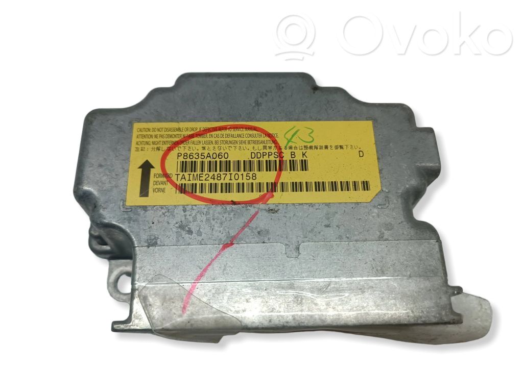 Sterownik / Moduł Airbag   P8635A060,DDPPSCB,TAKME2487T0158