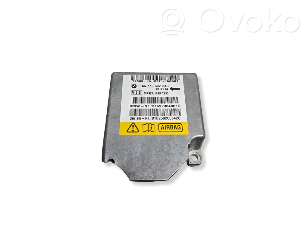 Unidad de control/módulo del Airbag   6920848,01B2582C05420,31692084801Q