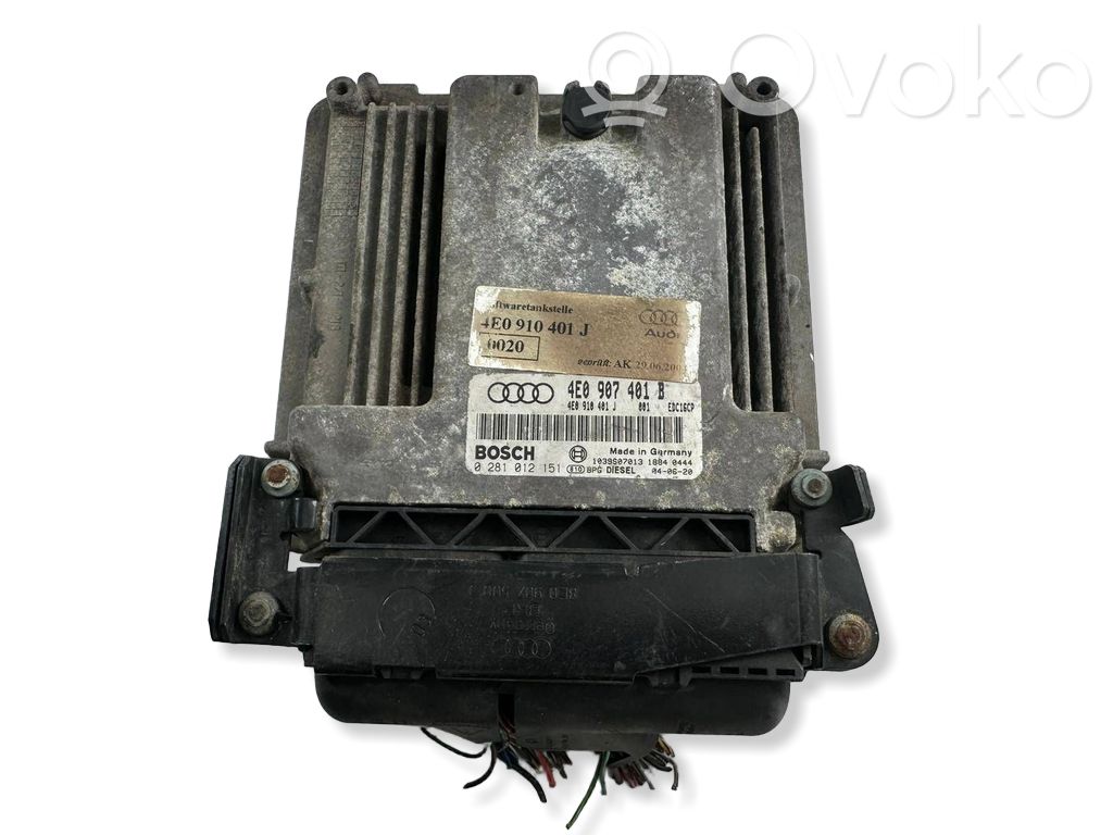 Engine control unit/module   4E0910401J,4F0907401B,0281012151