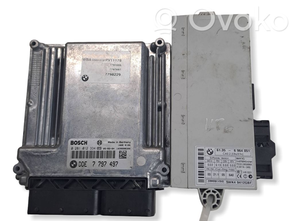 BMW 1 E81 E87 Engine ECU kit and lock set 