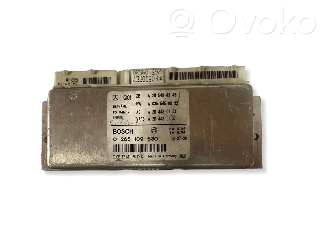 ESP (stability system) control unit   A2115404345,A2114480253,A0355456032