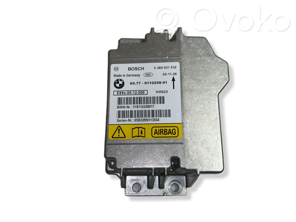 Unidad de control/módulo del Airbag   9110258,0285001532,319110258017
