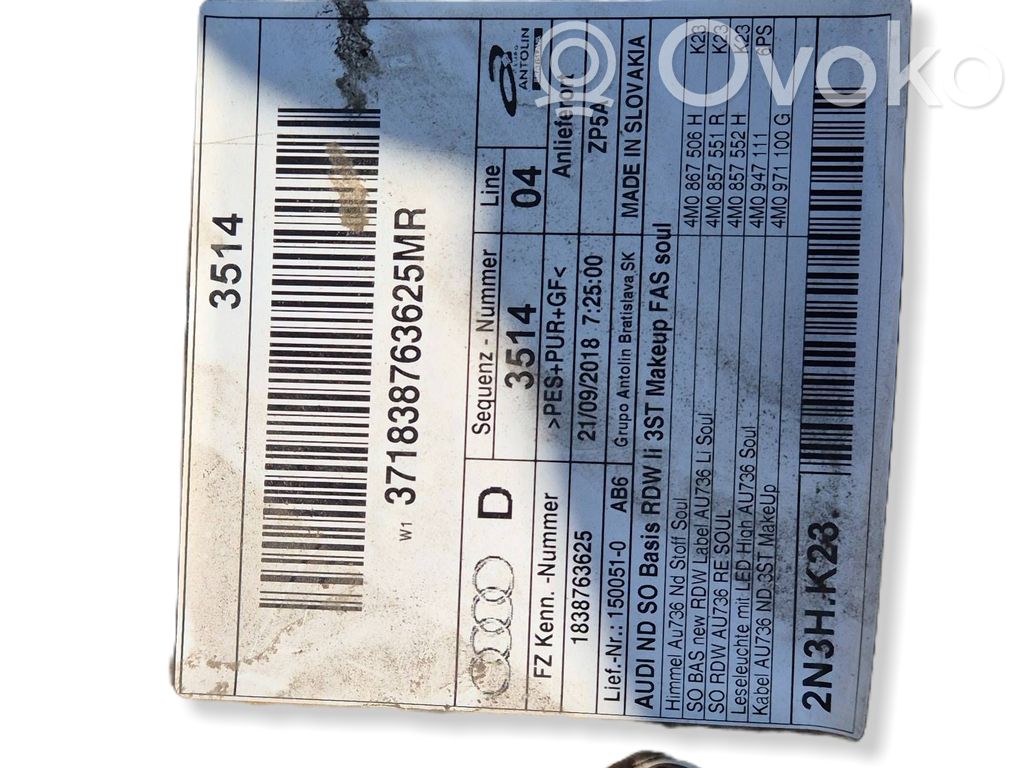 Audi A3 S3 8V Techo 