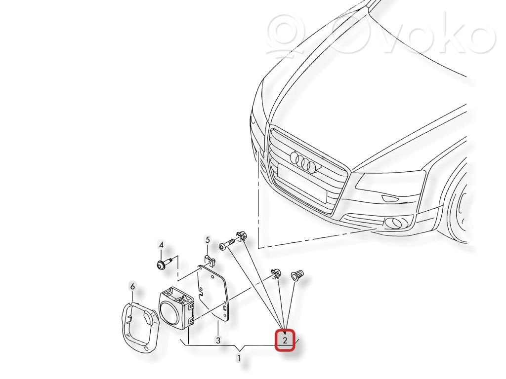 Audi A7 S7 4G Distronic sensor bracket 