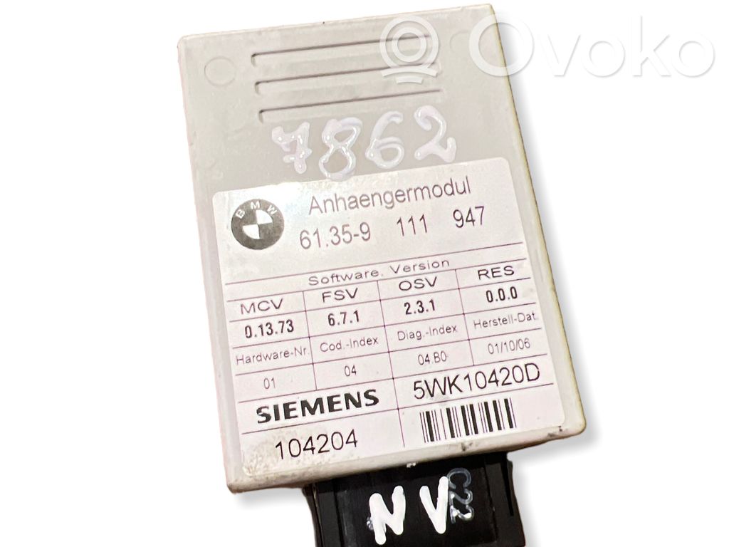 BMW 3 E90 E91 Tow bar relay 