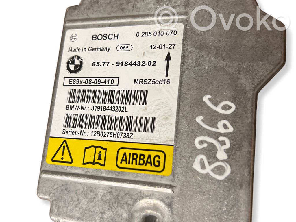 Module de contrôle airbag   9184432,0285010071,MRSZ5CG16,18443202L,L8443202L
