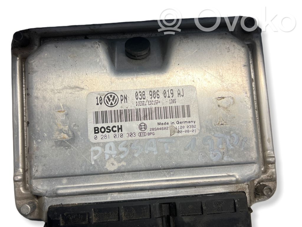 Engine control unit/module   038906019AJ,28SA4602,0281010303