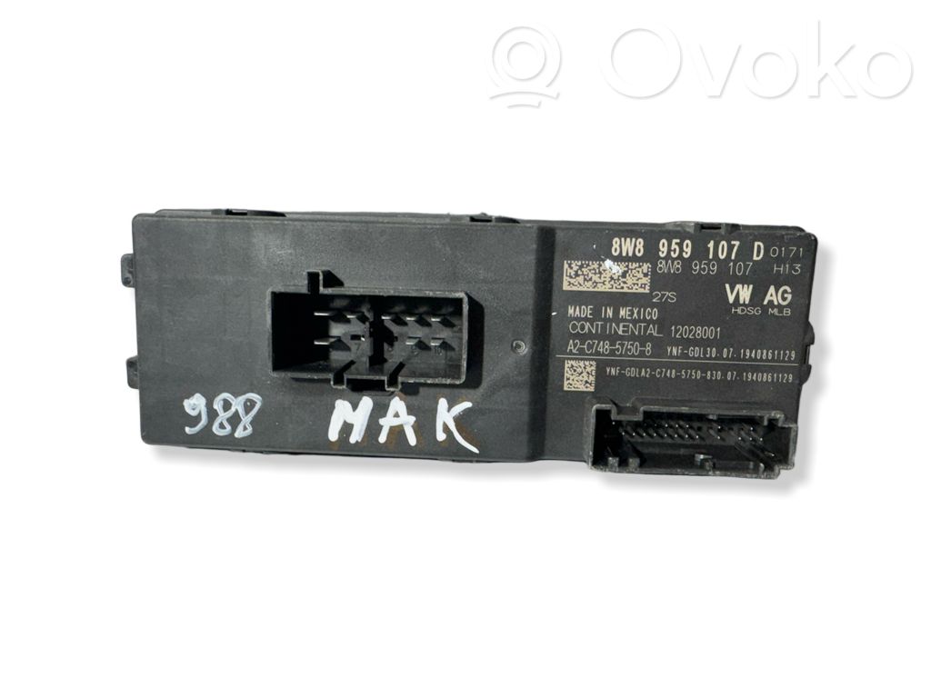 Unité de commande / module de hayon   8W8959107D,8W8959107,A2C74857508