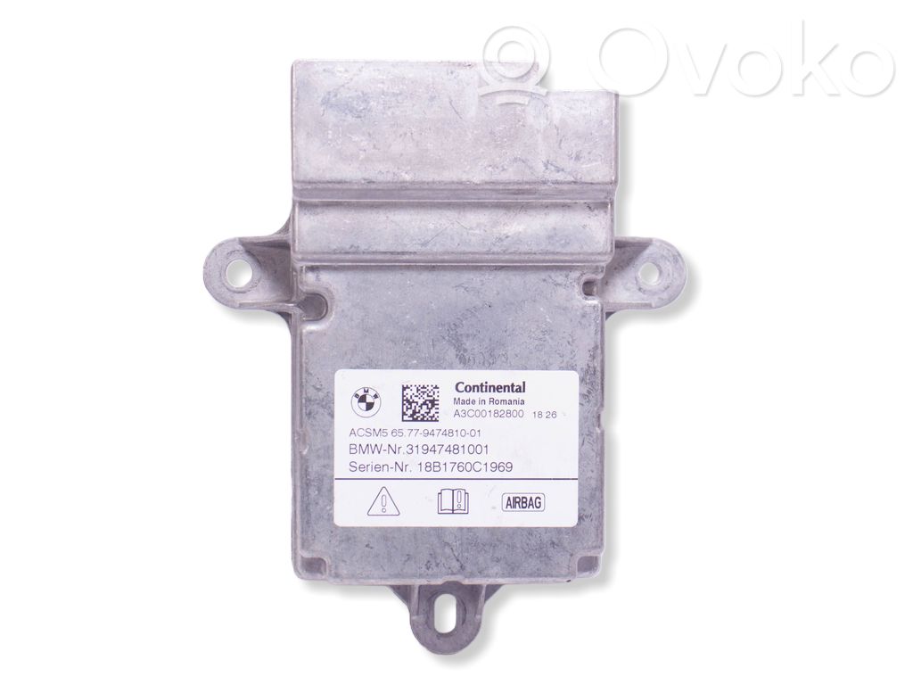 BMW 5 G30 G31 G38 Sterownik / Moduł Airbag 