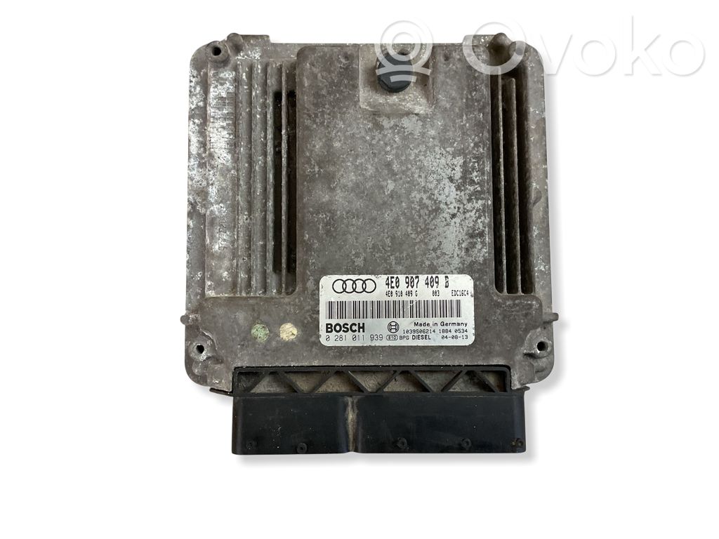 Sterownik / Moduł ECU   4E0907409B,1039S06214,0281011939