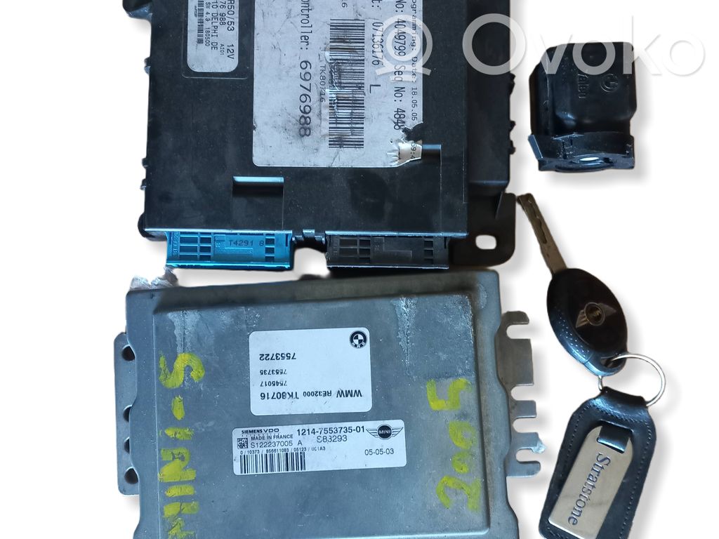 Mini One - Cooper R50 - 53 Komputer / Sterownik ECU i komplet kluczy 