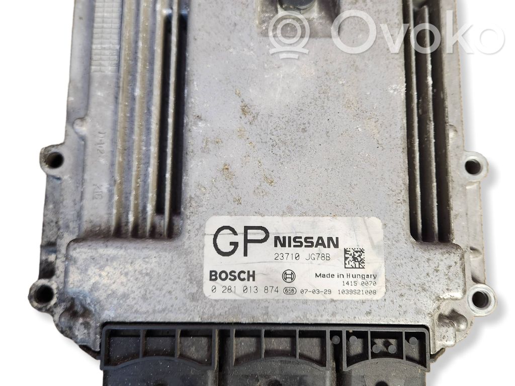 Engine control unit/module   23710JG78B,1039S21008,0281013874