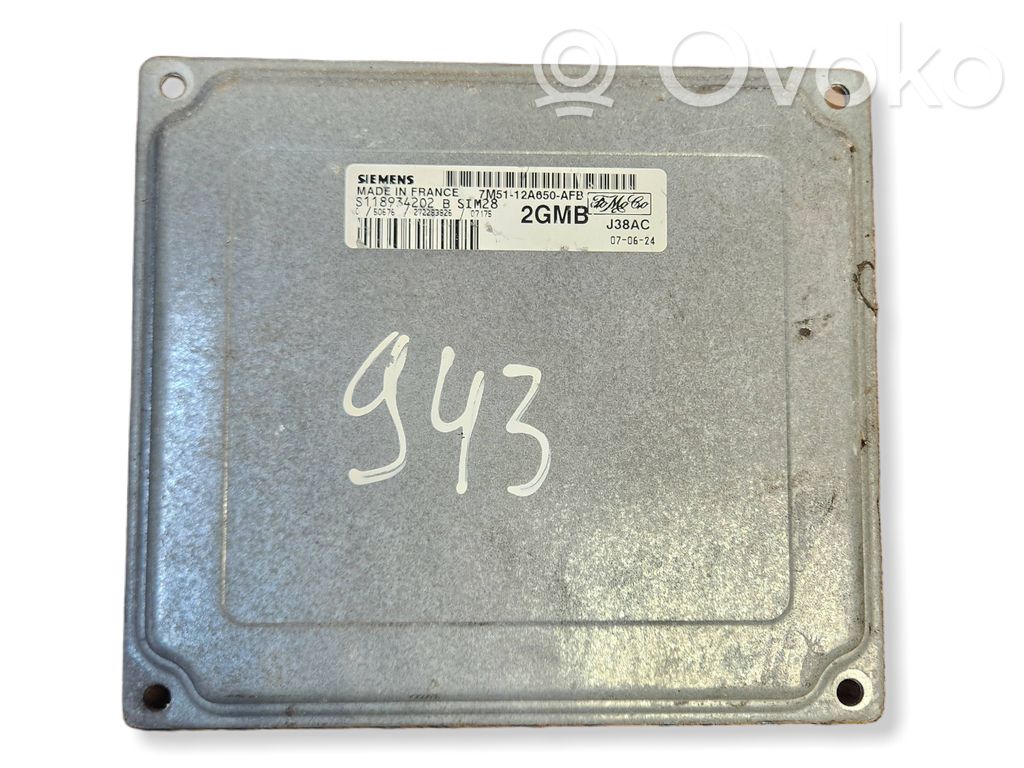 Engine control unit/module   7M5112A650AFB,S118934202,2GMG