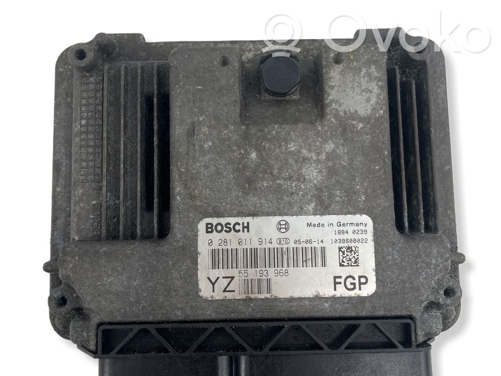Engine control unit/module   0281011914,55193968,1039S08022