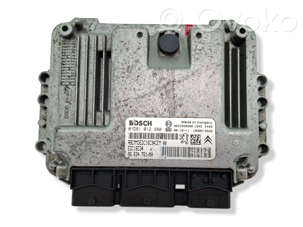 Engine control unit/module   9663476180,0281012980