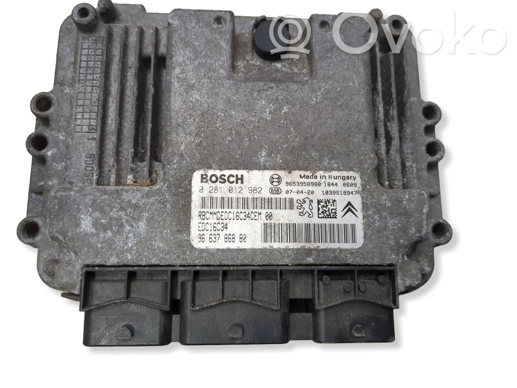 Peugeot Expert Engine control unit/module 