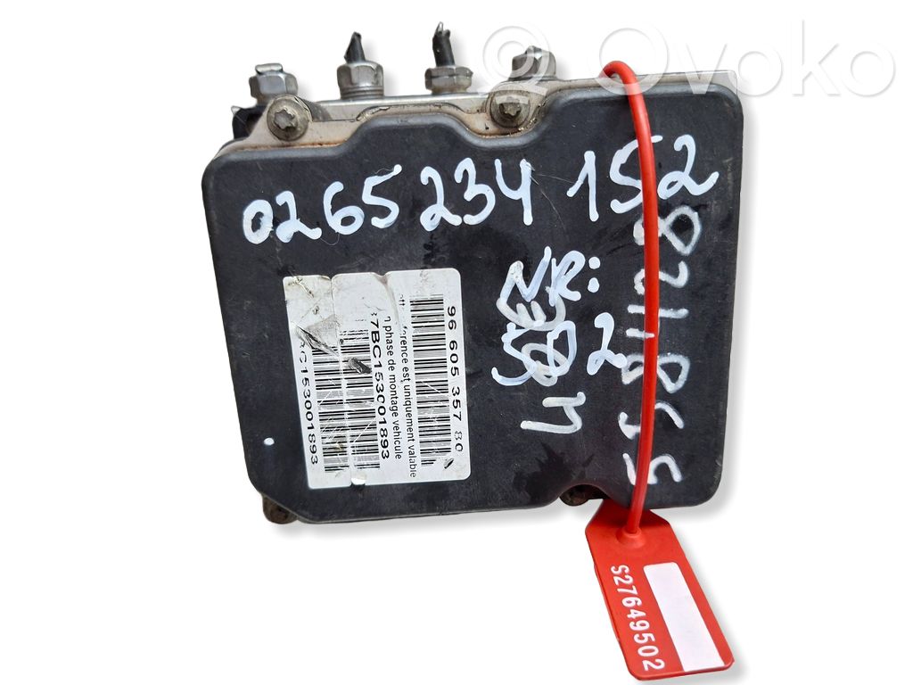 ABS control unit/module   S27649502,9649988180,0265234152,0265950374