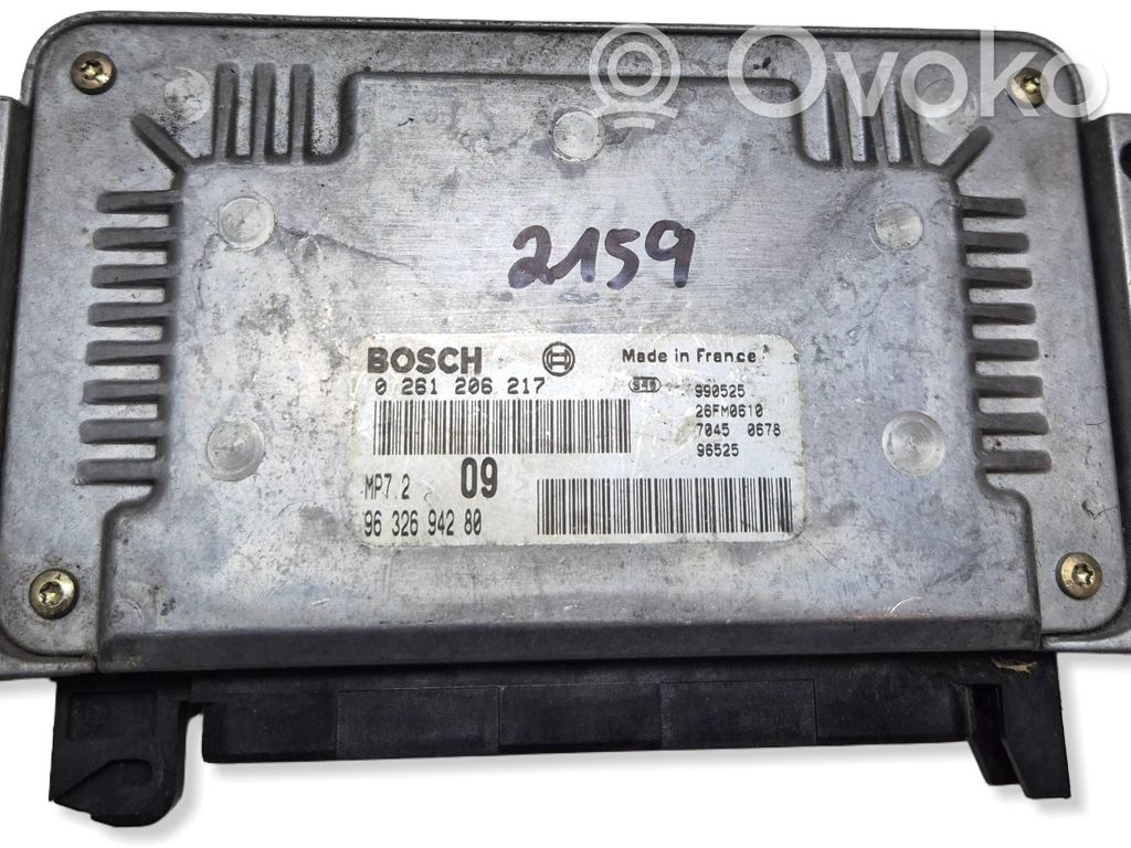 Peugeot 206 Engine control unit/module 