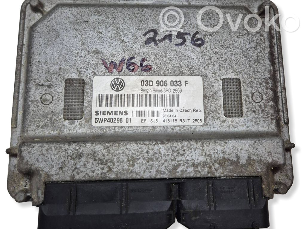 Engine control unit/module   03D906033F,3PG2509,5WP402980