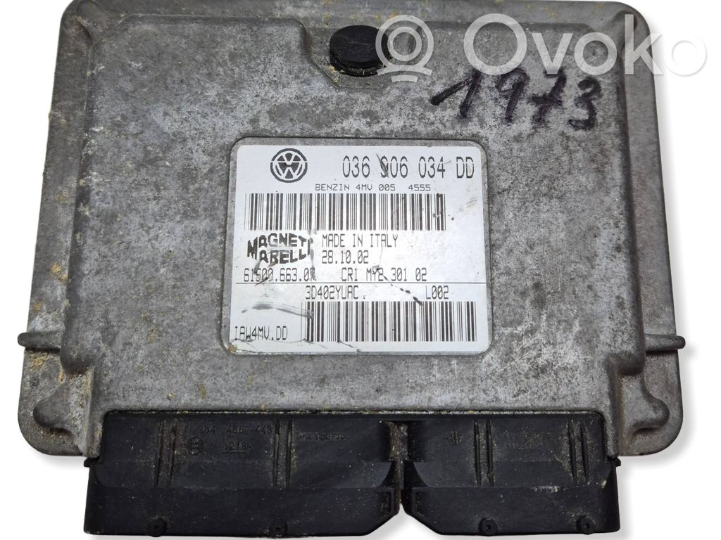 Engine control unit/module   036906034DD,3D402YUAC,6160066307