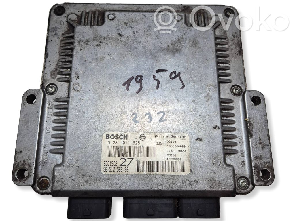 Engine control unit/module   0281011525,9651256880,9640938680