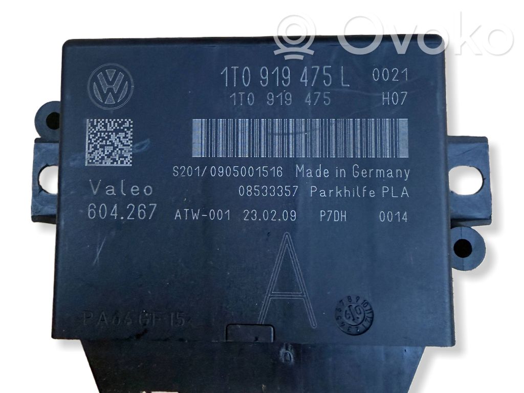 Sterownik / Moduł parkowania PDC   1T0919475L,1T0919475,604267