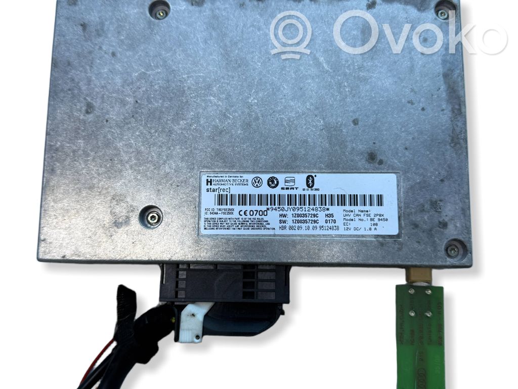 Skoda Octavia Mk2 (1Z) Bluetooth control unit module 