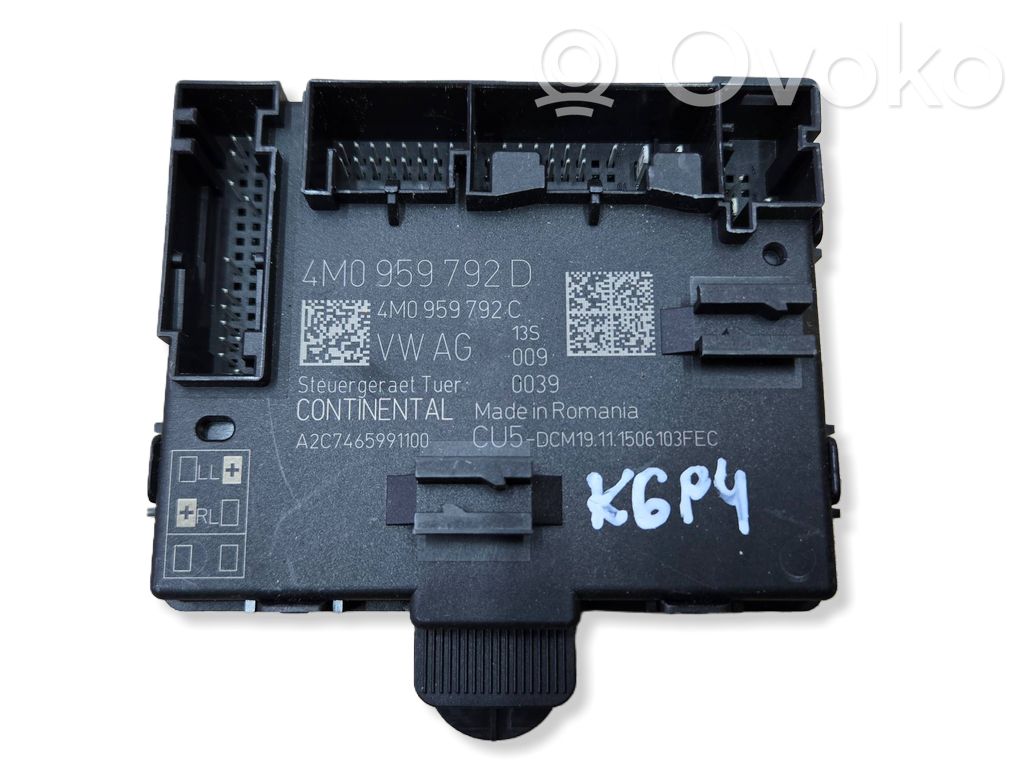 Audi Q7 4M Door control unit/module 