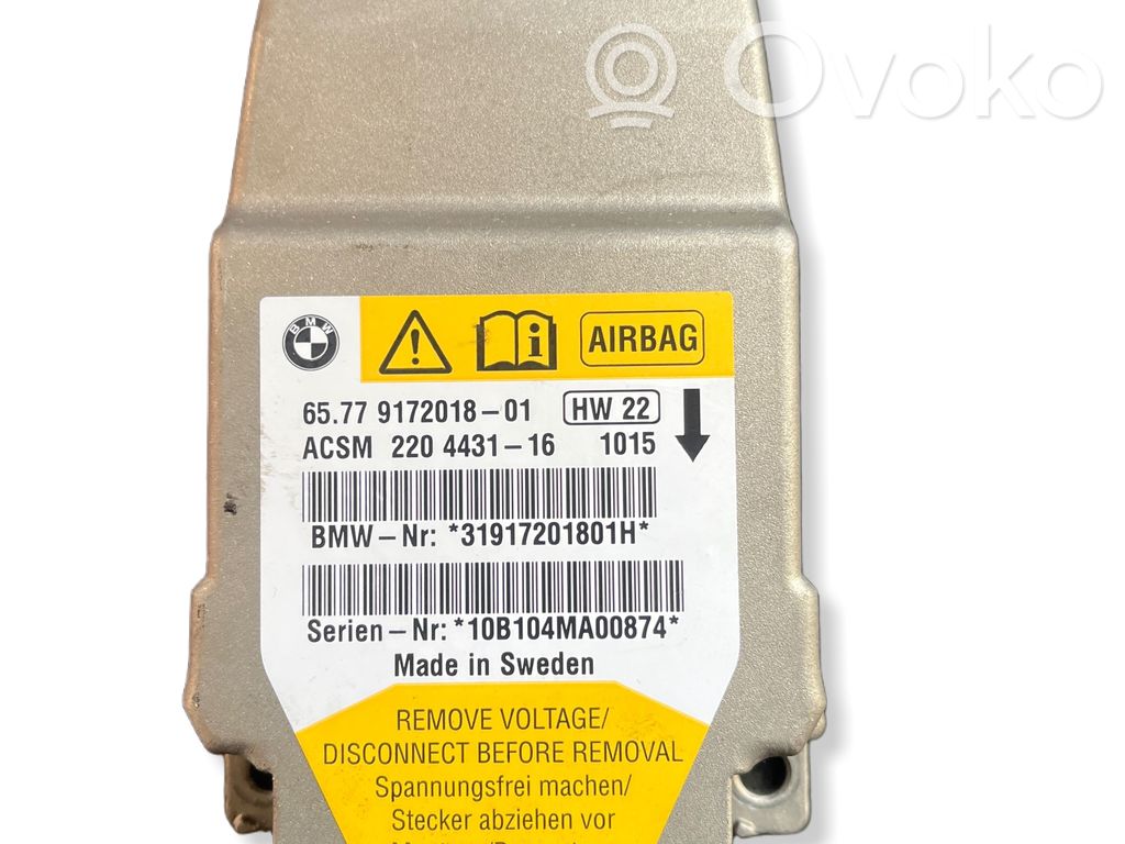 Unidad de control/módulo del Airbag   9172018,220443116,31917201801H