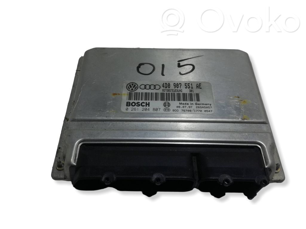 Engine control unit/module   4D0907551AE,26SA5057,0261204807