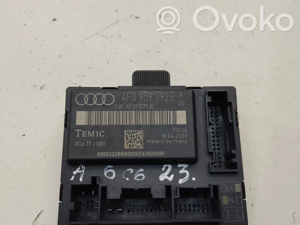 Audi A6 S6 C6 4F Door control unit/module 