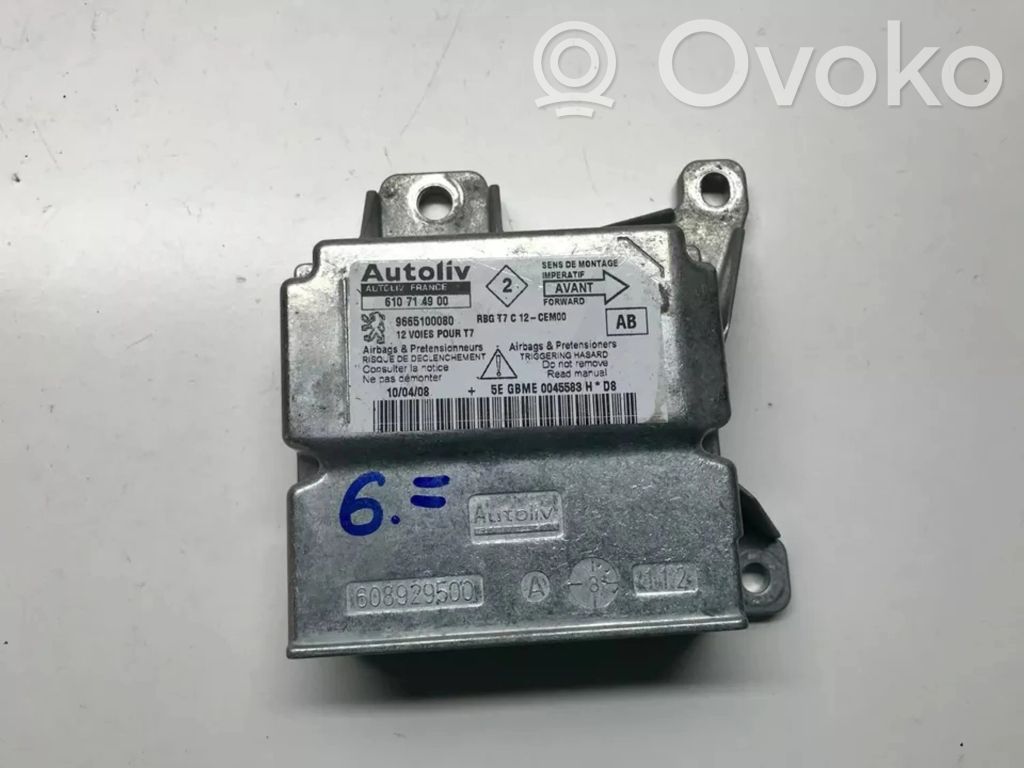 Peugeot 308 Airbag control unit/module 