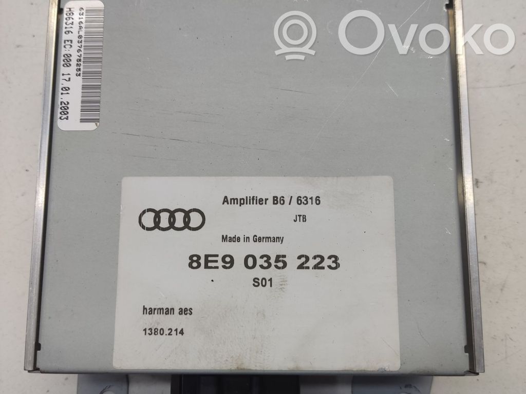 Audi A4 S4 B6 8E 8H Wzmacniacz audio 