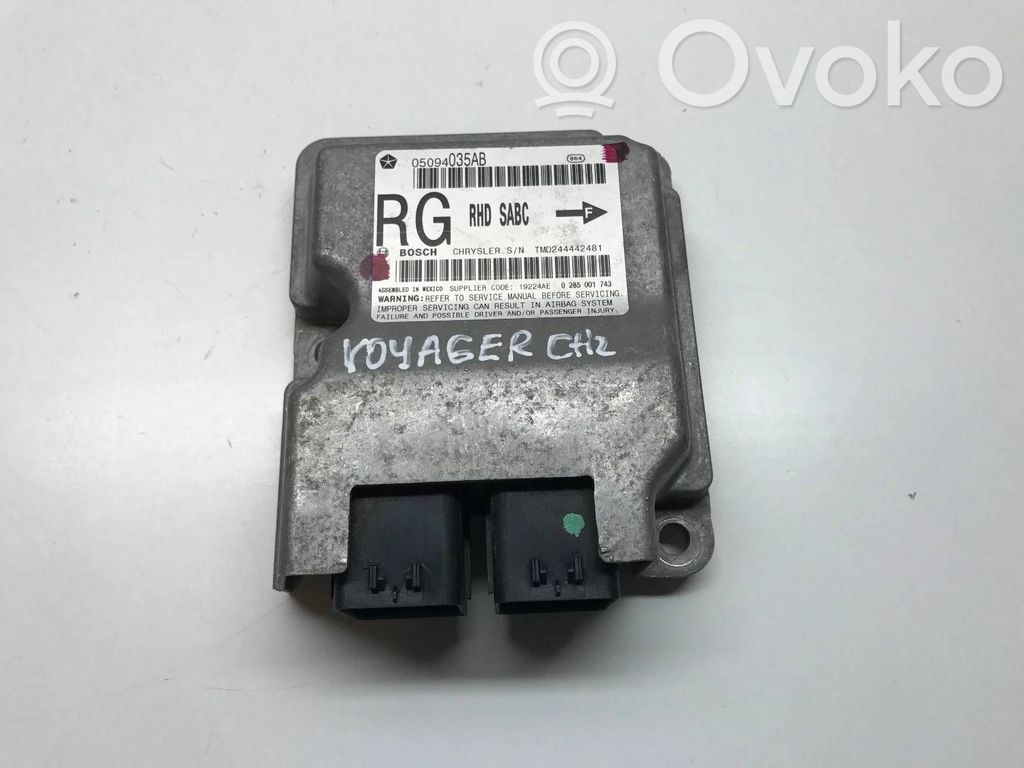 Chrysler Grand Voyager IV Module de contrôle airbag 