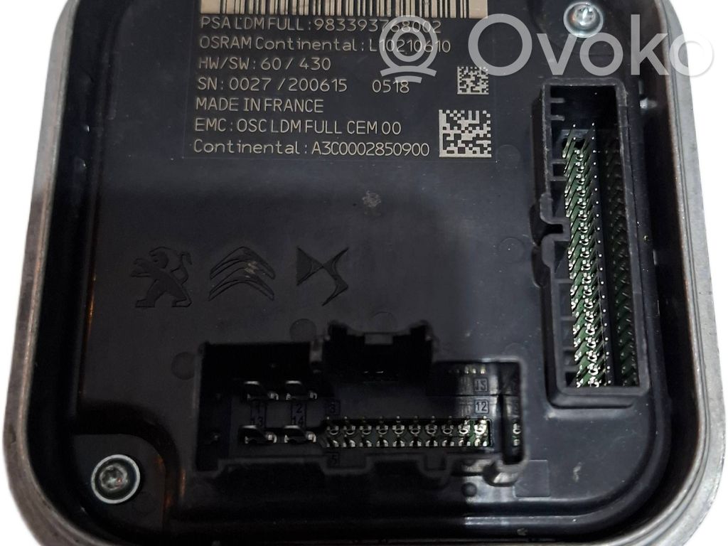 Opel Astra L Módulo de control de balasto LED 