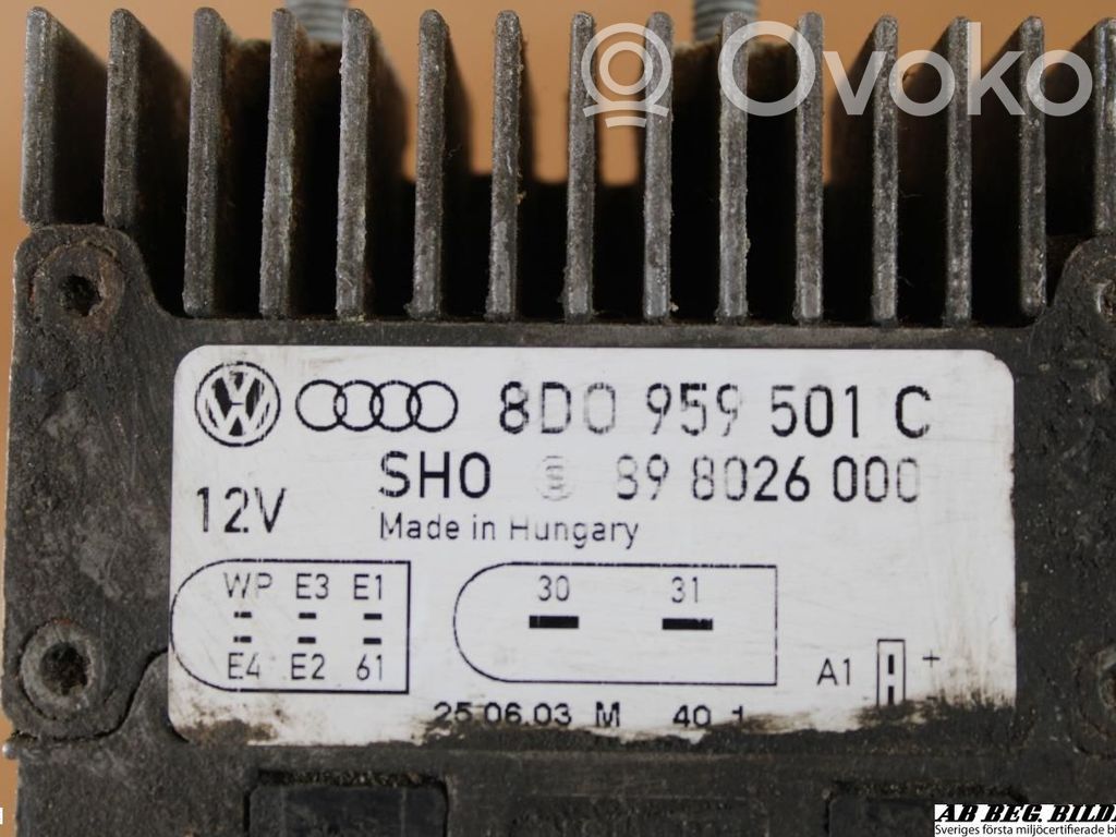 Audi A6 S6 C5 4B Dzesēšanas ventilatora relejs 