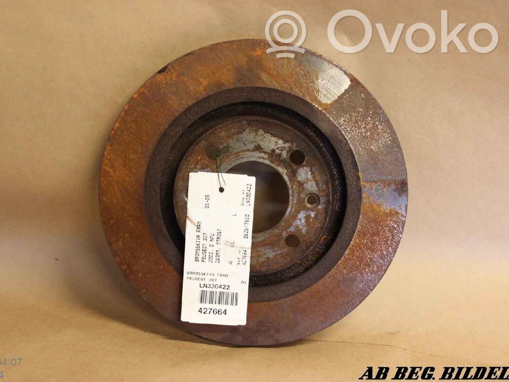Peugeot 307 Tarcza hamulca przedniego 