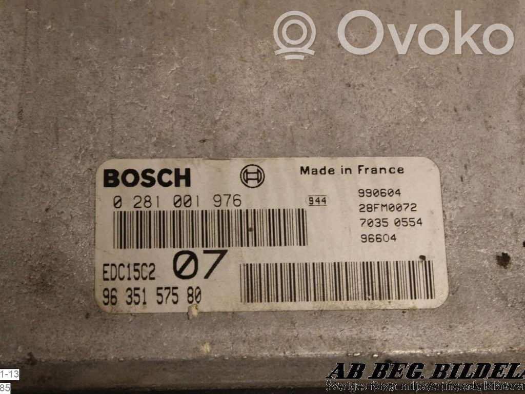 Citroen Xsara Injection control unit/module 