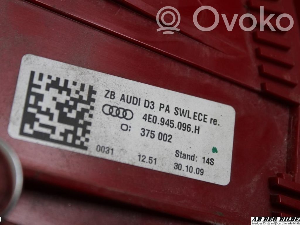 Audi A8 S8 D3 4E Rear/tail lights 