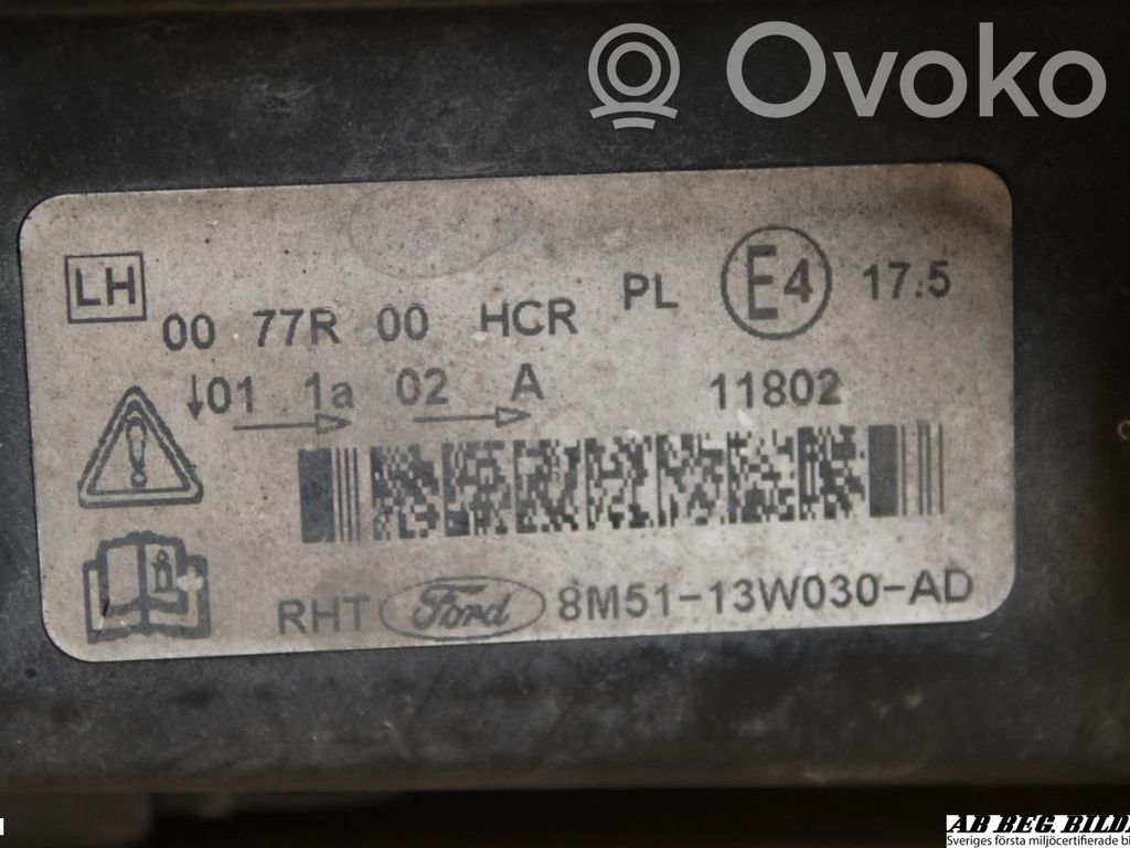 Headlight/headlamp   8M5113W030AD
