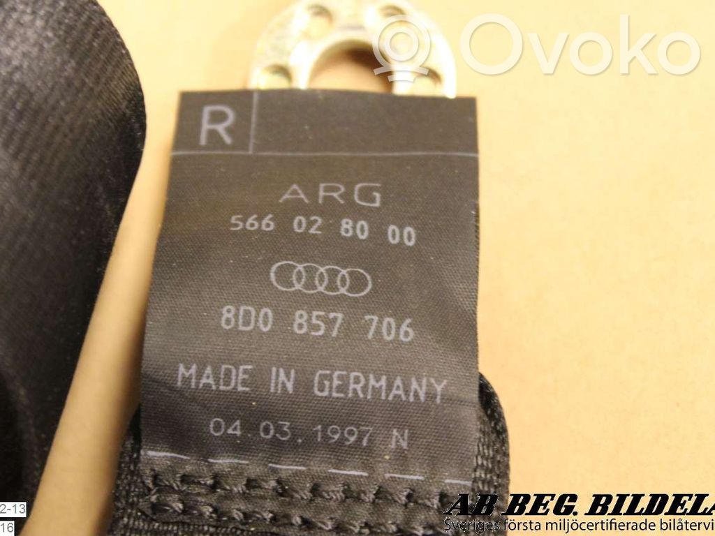 Audi A4 S4 B5 8D Cinturón delantero