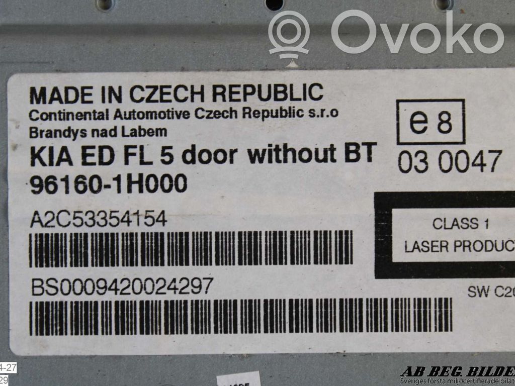 KIA Ceed Unité principale radio / CD / DVD / GPS