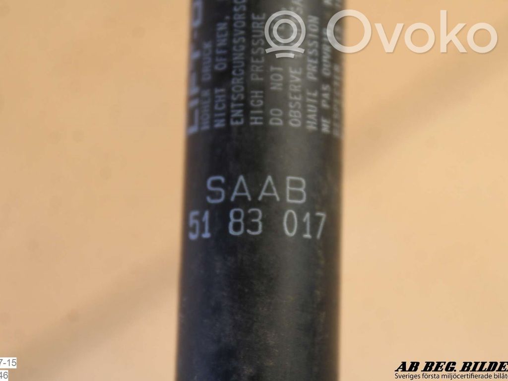 Saab 9-3 Ver1 Vérin, capot-moteur 