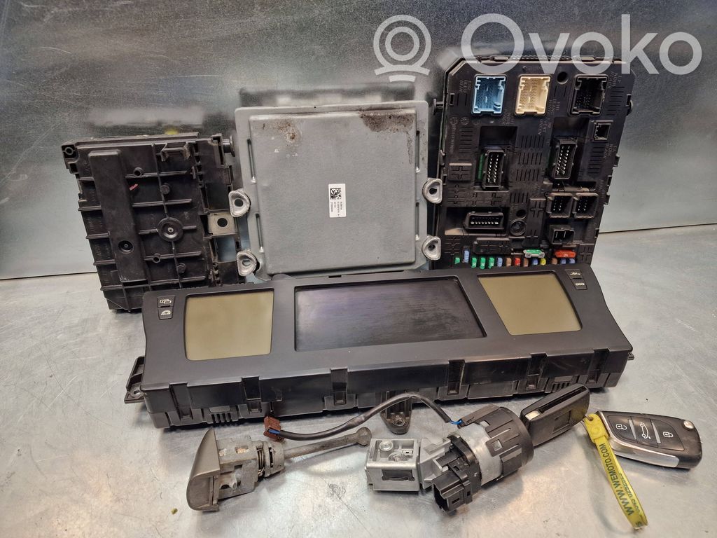 Citroen C4 Grand Picasso Komputer / Sterownik ECU i komplet kluczy 