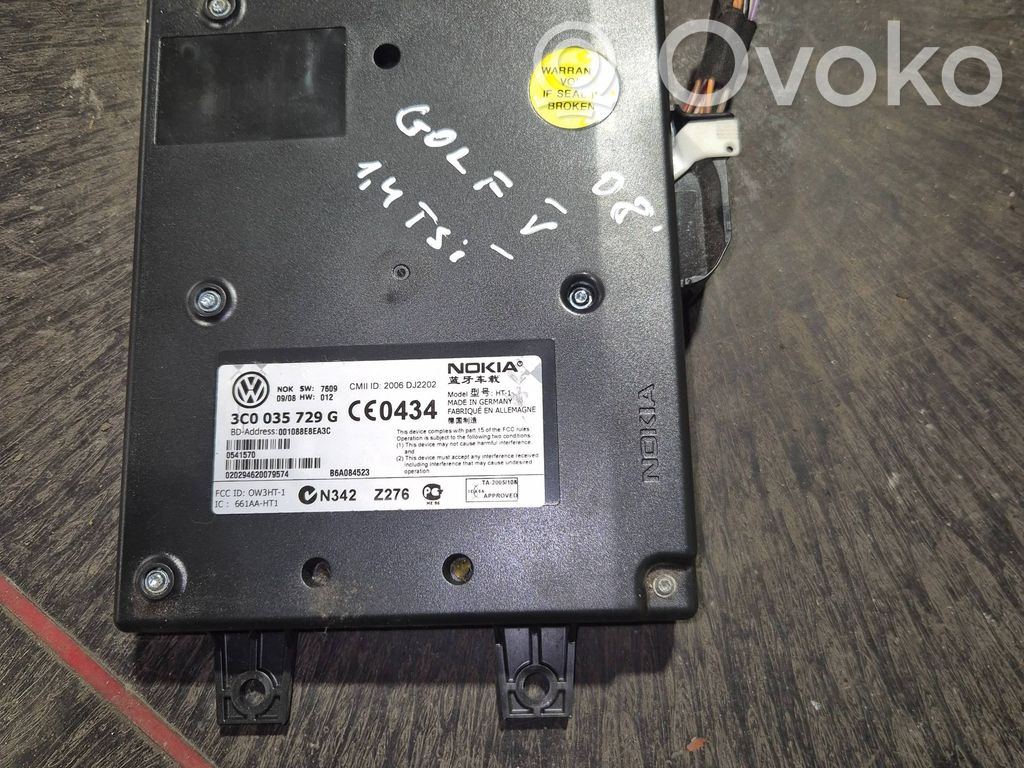 Bluetooth control unit module   3C0035729G