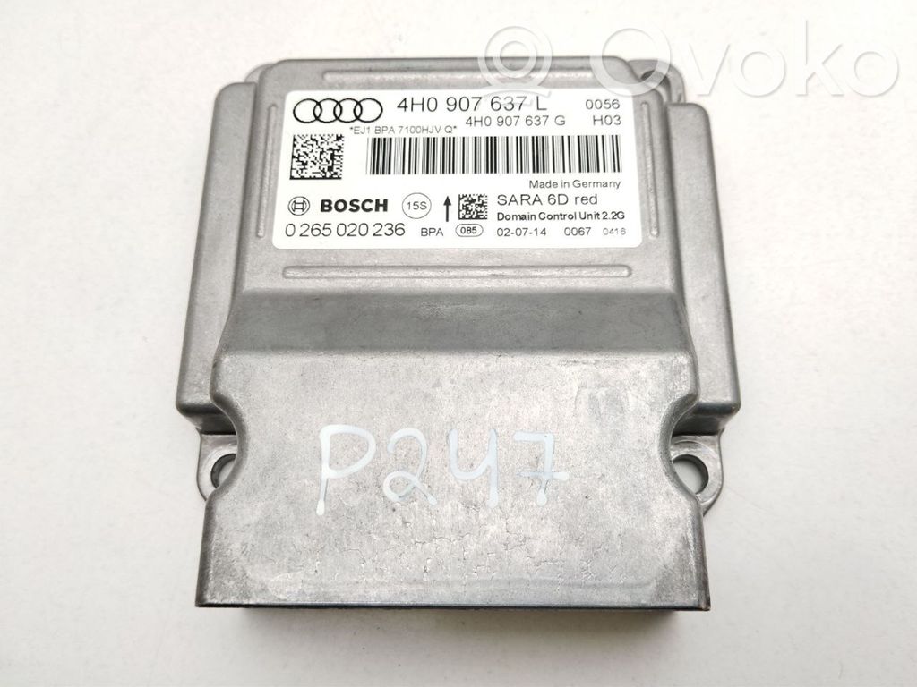 Sterownik / Moduł Airbag   4H0907637L,4H0907637G,P247
