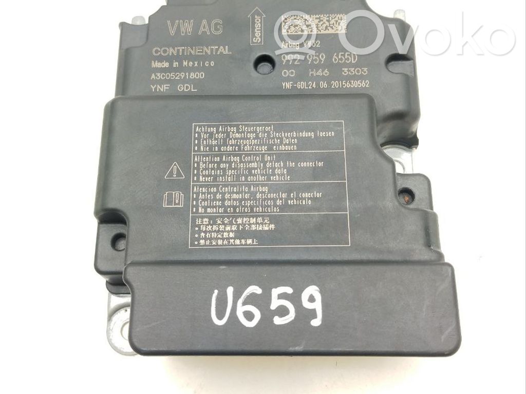 Porsche Cayenne (9Y0 9Y3) Unidad de control/módulo del Airbag 