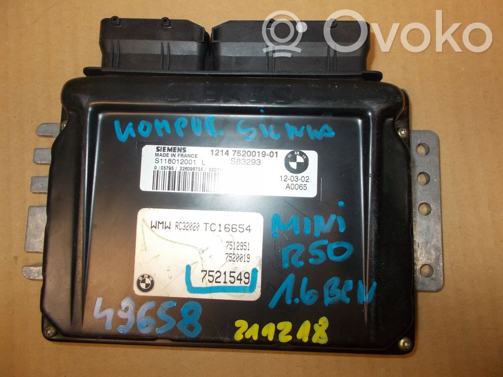 Mini One - Cooper R50 - 53 Engine control unit/module 